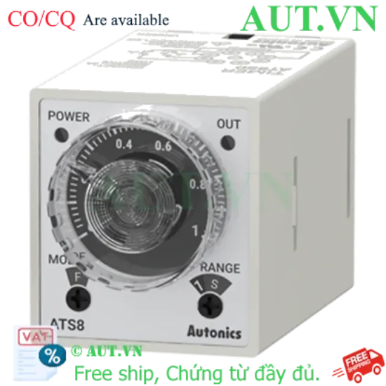 Ảnh của Timer Autonics ATS8-11 12VDC - Rơ Le Thời Gian 8 Chân, Đa Chế Độ, Độ Chính Xác Cao