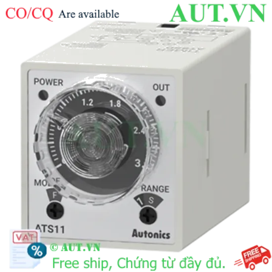 Ảnh của Timer Autonics ATS11-23E: Đa Chế Độ, 11 Chân, Nguồn 24VAC/VDC Chính Hãng - AUT VN