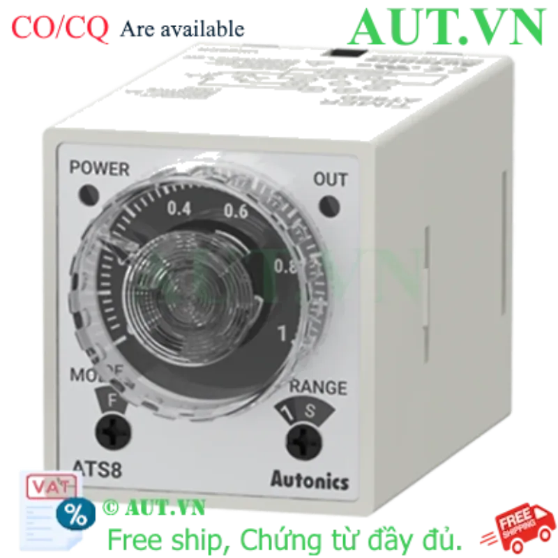 Ảnh của Timer Autonics ATS8-21 | Nguồn 24VAC/DC, 3 Chế Độ, Dải 0.1s-10h | AUT VN