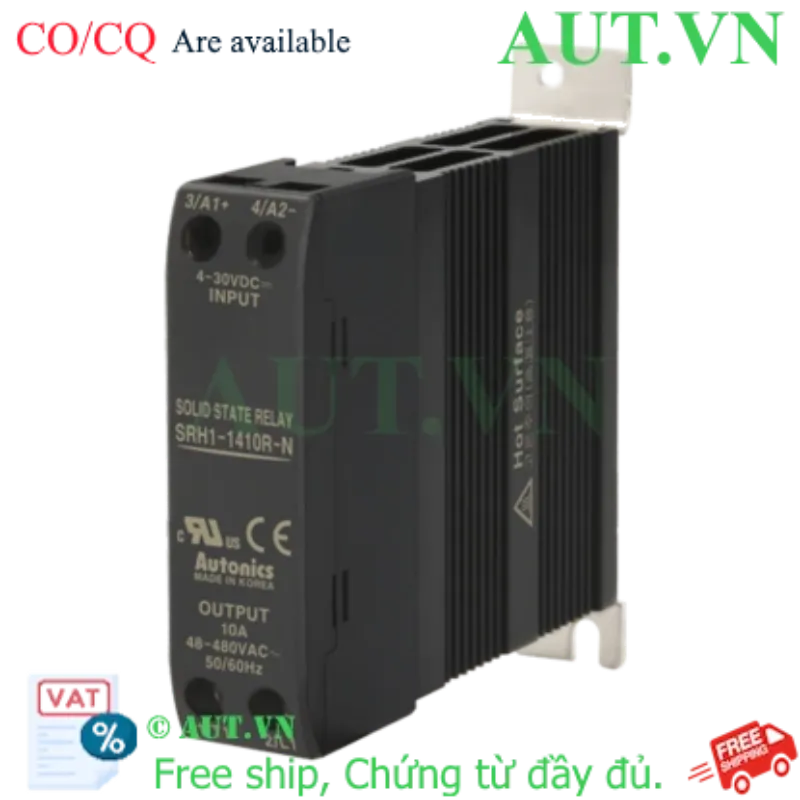 Ảnh của Relay Bán Dẫn Autonics SRH1-1210-N (10A) | Tản Nhiệt Tích Hợp, Zero-Cross, DIN Rail - AUT VN