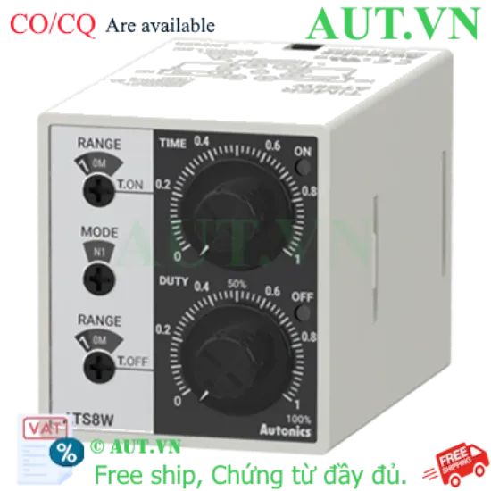 Ảnh của Timer Autonics ATS8W-41: Bộ Định Thời Đa Năng 8 Chân, Nguồn 24-240V, 3 Chế Độ (On/Off/Flicker) - AUT VN