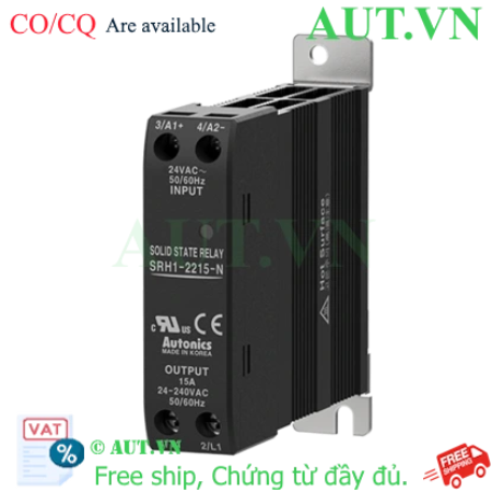 Ảnh của Relay Bán Dẫn Autonics SRH1-2215-N: 1 Pha 15A, Tích Hợp Tản Nhiệt, Lắp DIN Rail Chính Hãng
