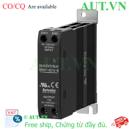 Ảnh của Relay Bán Dẫn Autonics SRH1-4215-N | 15A, Zero-Cross, 24-240VAC | AUT VN