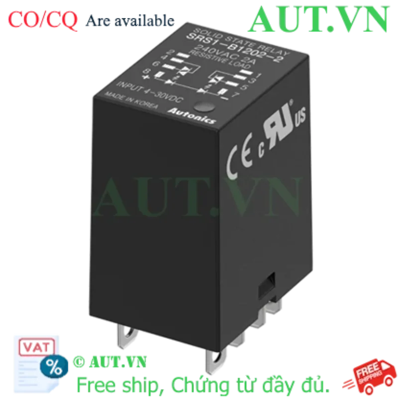 Ảnh của Relay Bán Dẫn Autonics SRS1-B1202-2 | 2 Kênh, 2A, Chuyển Mạch Zero-Cross