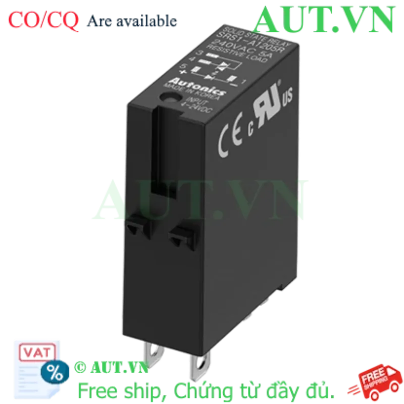 Ảnh của Relay bán dẫn Autonics SRS1-A1205R | 5A, 24-240VAC, Điều khiển 4-24VDC