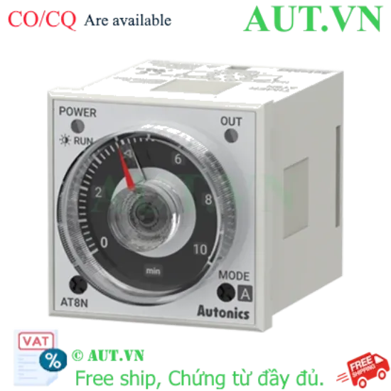 Ảnh của Timer Autonics AT8N-1 Chính Hãng - Nguồn 12VDC, Đa Năng 3 Chế Độ, Hẹn Giờ 0.05s-100h | AUT VN