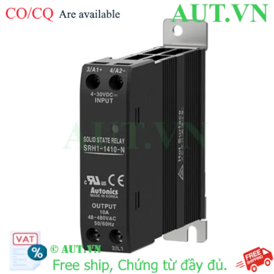 Ảnh của Relay Bán Dẫn Autonics SRH1-1410-N | 1 Pha 10A, Zero-Cross Chống Nhiễu, Tương Thích PLC | AUT VN