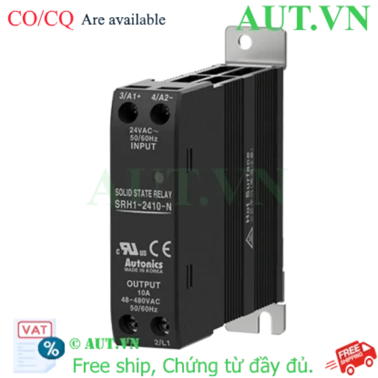 Ảnh của Relay Bán Dẫn Autonics SRH1-2410-N (10A, 24VAC, Zero-Cross) - Chính Hãng AUT VN