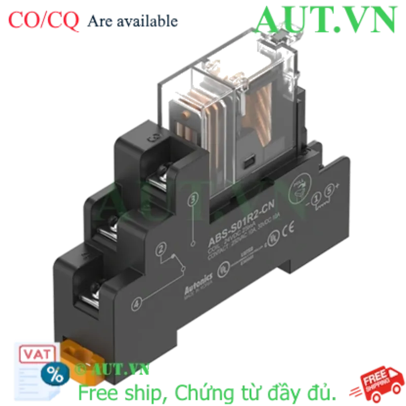 Ảnh của Cầu đấu dây Autonics ABS-S01R25-CN - Đế Relay 10A 220VAC Chính Hãng