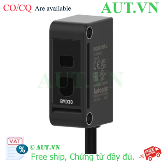 Ảnh của Cảm biến quang Autonics BYD30-DDT-U | Công nghệ BGS chống nhiễu, Ngõ ra NPN, Dải đo 10-30mm