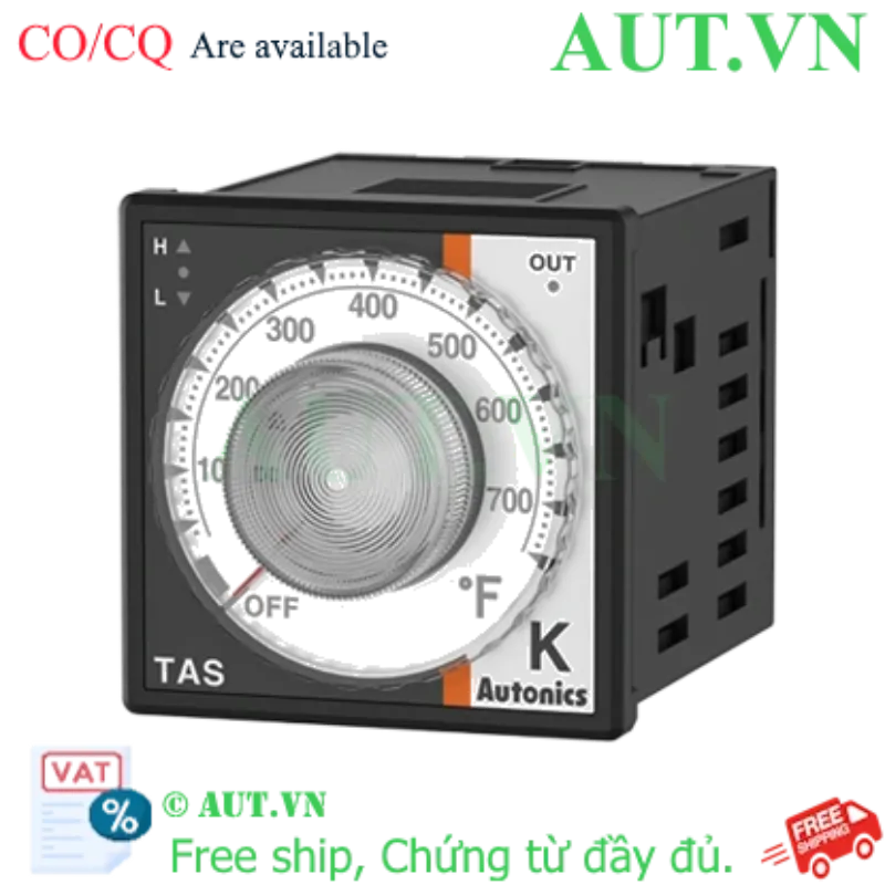 Ảnh của Đồng hồ nhiệt Autonics TAS-B4RK4F - Điều khiển PID, Cảm biến K, Ngõ ra Relay (Blind Type 48x48mm)