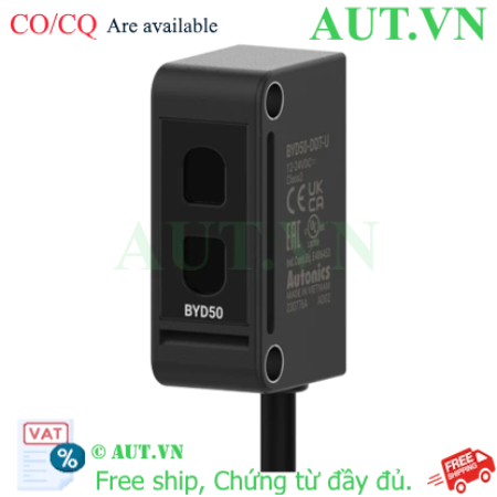 Ảnh của Cảm biến quang Autonics BYD50-DDT-U: Phản Xạ Hội tụ 10-50mm, Ngõ ra NPN, Chống Nhiễu Nền Tuyệt Đối - AUT VN