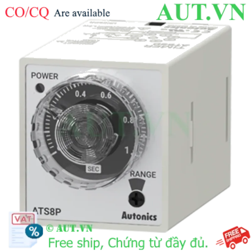 Ảnh của Timer Autonics ATS8P-5S - Rơ Le Trễ Ngắt (Off Delay) 8 Chân, 200-240VAC, Chính Hãng AUT VN