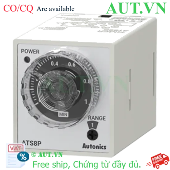Ảnh của Timer Autonics ATS8P-5M - Rơ Le Trễ Tắt (Off-Delay) 8 Chân, 200-240VAC, 0.1-10 Phút Chính Hãng | AUT VN