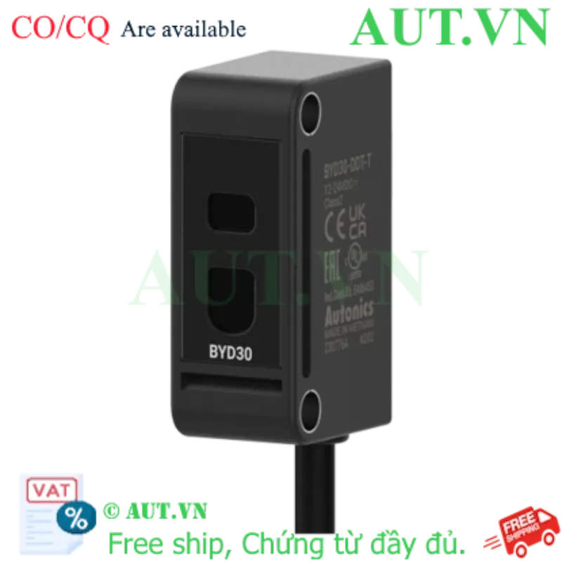 Ảnh của Cảm biến quang Autonics BYD30-DDT-T | Công nghệ BGS chống nhiễu, Ngõ ra NPN, 10-30mm