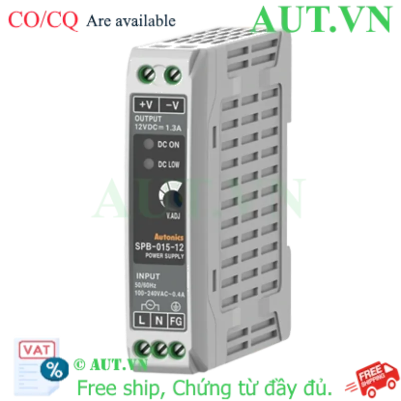 Ảnh của Bộ Nguồn Xung Autonics SPB-015-12 | 12VDC 1.3A | Siêu Mỏng DIN Rail