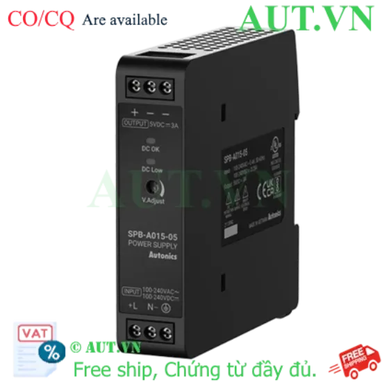 Ảnh của Bộ Nguồn Xung Autonics SPB-015-05 (5V 3A 15W) - Lắp Ray DIN, Siêu Bền, Chính Hãng | AUT VN