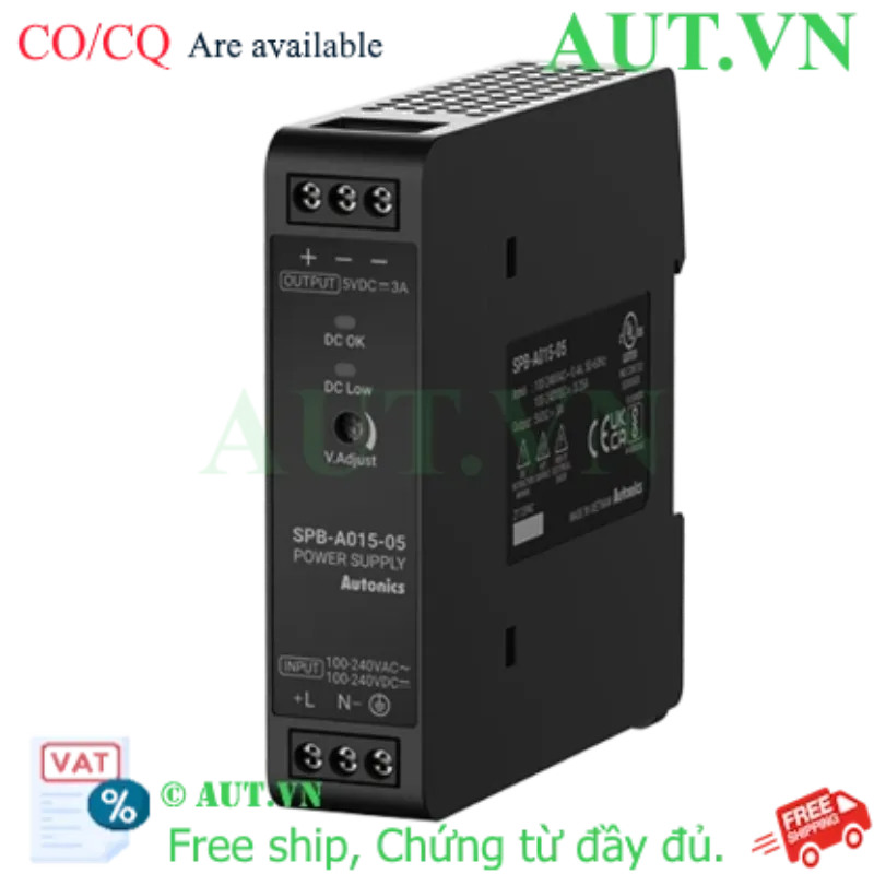 Ảnh của Bộ Nguồn Xung Autonics SPB-015-05 (5V 3A 15W) | Lắp Ray DIN, Chống Nhiễu Cao, Siêu Bền