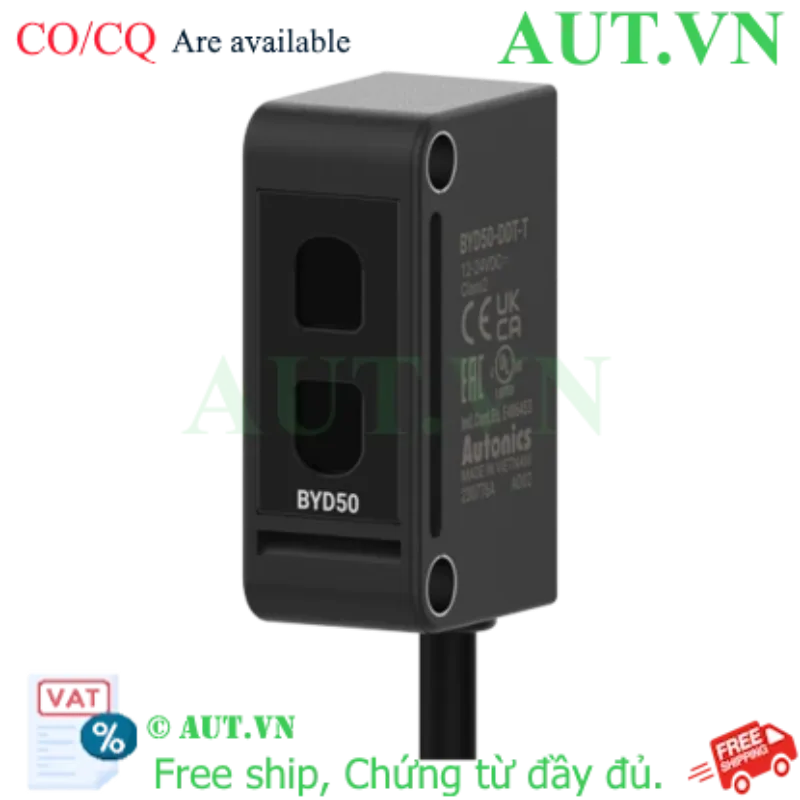 Ảnh của Cảm biến quang Autonics BYD50-DDT-T | Công nghệ BGS, Tích hợp Timer, 10-50mm