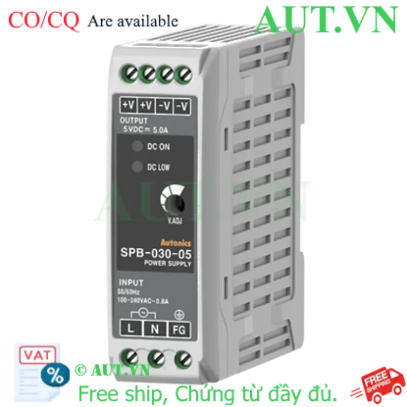 Ảnh của Bộ Nguồn Xung Autonics SPB-030-05 | 5V-5A-30W, Thiết Kế Slim, Gắn DIN Rail