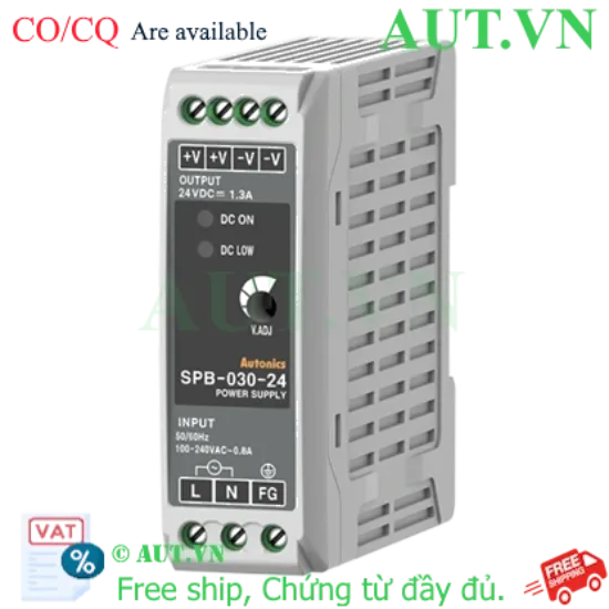 Ảnh của Bộ Nguồn Xung Autonics SPB-030-24 | 24VDC 30W | Thiết Kế Slim Siêu Mỏng | Lắp DIN Rail Chính Hãng AUT VN