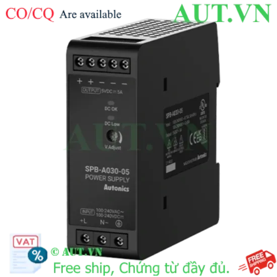 Ảnh của Bộ Nguồn Xung Autonics SPB-A030-12 (12V-30W) Siêu Mỏng, Lắp Ray DIN, Hiệu Suất Cao | AUT VN
