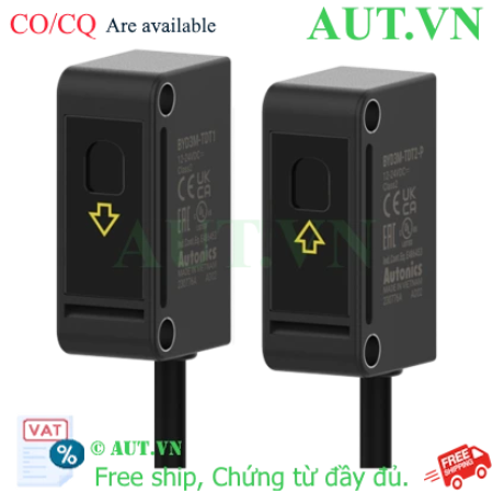 Ảnh của Cảm biến quang Autonics BYD3M-TDT-P: Thu Phát 3m, PNP, Tốc độ 1ms - Chính xác, Nhỏ gọn, Bền bỉ