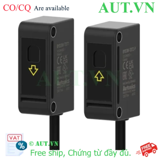 Ảnh của Cảm biến quang Autonics BYD3M-TDT-P: Thu Phát 3m, PNP, Tốc độ 1ms - Chính xác, Nhỏ gọn, Bền bỉ