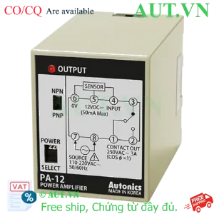 Ảnh của Bộ Chuyển Đổi Cảm Biến Autonics PA-12 | Chuyển NPN-PNP, Ngõ Ra Relay, Nguồn 12VDC