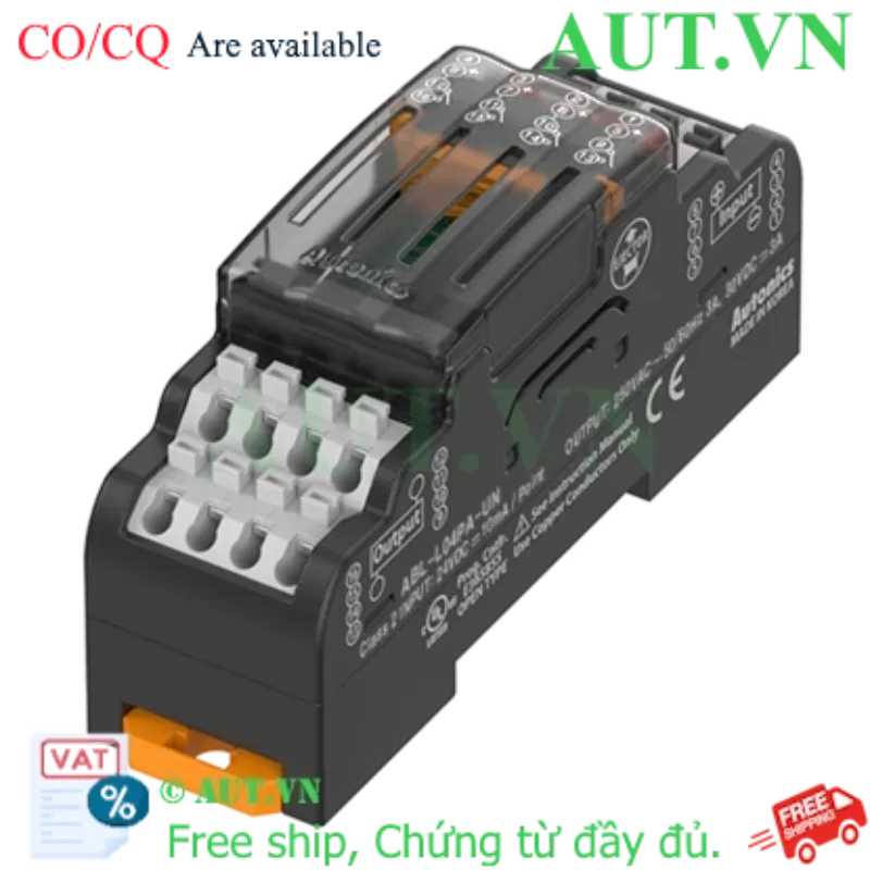 Ảnh của Đế Relay Trung Gian Autonics ABL-L04PA-UY | 24VDC, 4 Tiếp Điểm, Lắp Ray DIN