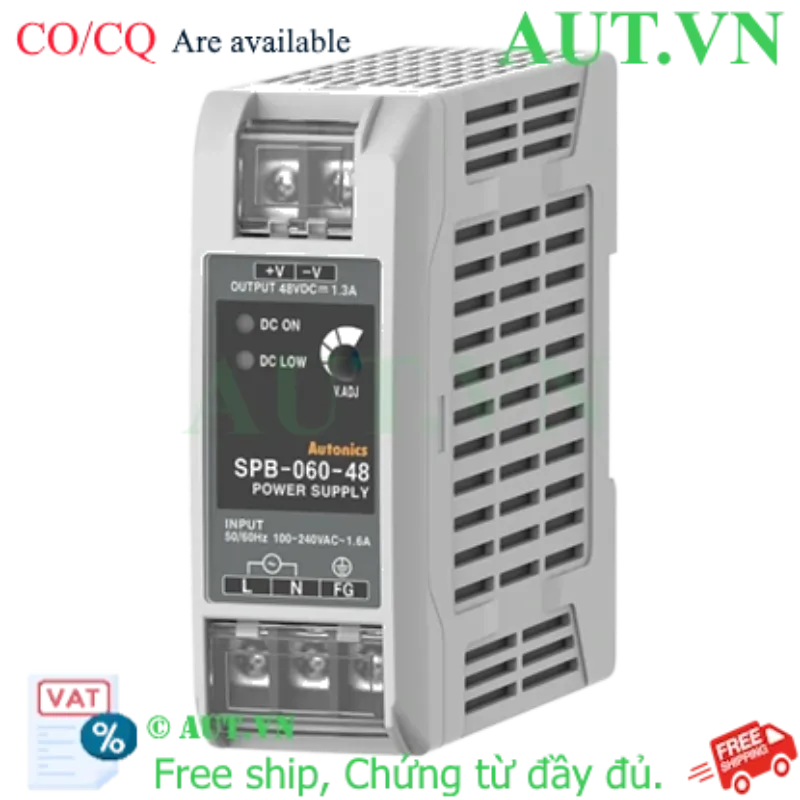 Ảnh của Bộ Nguồn Xung Autonics SPB-060-48 | 48VDC 60W, Thiết Kế Slim, Lắp DIN Rail | AUT VN