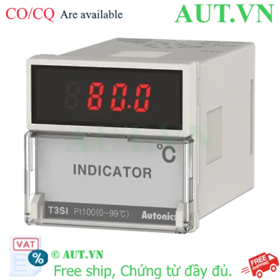 Ảnh của Đồng hồ đo nhiệt độ Autonics T3SI-N4NK8C-N | Can nhiệt loại K, 0-800°C, LED Siêu Sáng | AUT VN