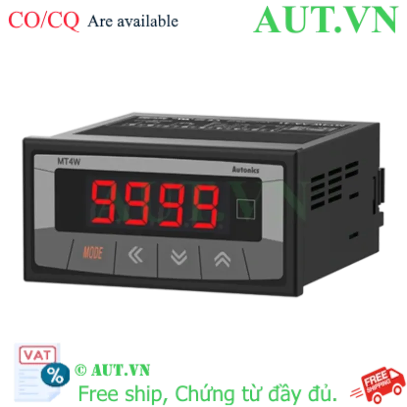 Ảnh của Đồng Hồ Đo Điện Áp DC Autonics MT4W-DV-1N | LED 4 Số, Độ Chính Xác ±0.1%, Chuẩn IP56