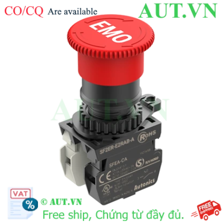 Ảnh của Công tắc dừng khẩn cấp Autonics SF2ER-E2RAB-A: Đầu nấm Ø40mm, Tiếp điểm 1NO+1NC, Chuẩn IP65