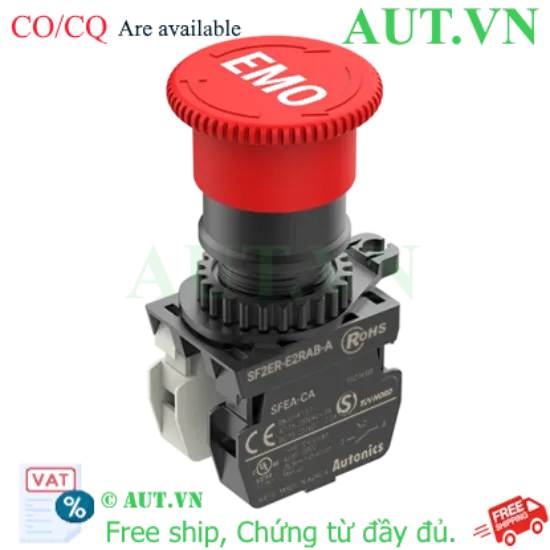 Ảnh của Công tắc dừng khẩn cấp Autonics SF2ER-E2RAB-A | Đầu Nấm Ø40mm, 1NO+1NC, Chống Nước IP65