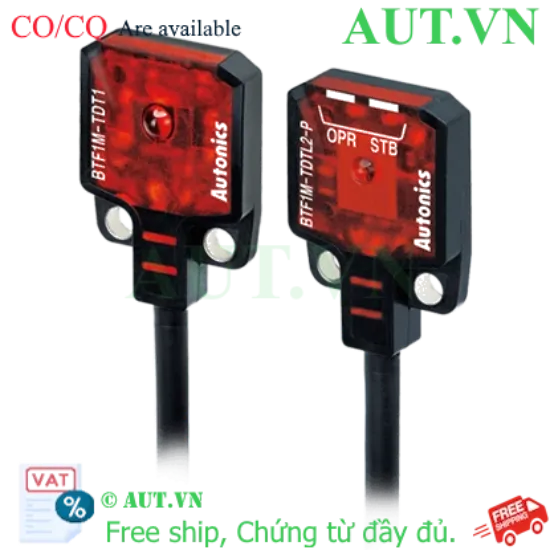 Ảnh của Cảm biến quang Autonics BTF1M-TDTL-P | Thu-Phát 1m, PNP, Siêu Mỏng