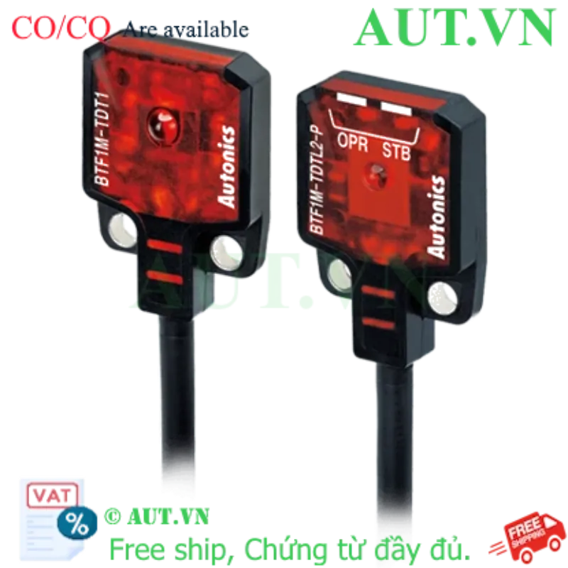 Ảnh của Cảm biến quang Autonics BTF1M-TDTL-P | Thu-Phát 1m, PNP, Siêu mỏng 3.7mm