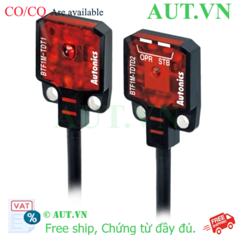 Ảnh của Cảm biến quang Autonics BTF1M-TDTD | Siêu mỏng 13x24mm, Thu phát 1m, IP67