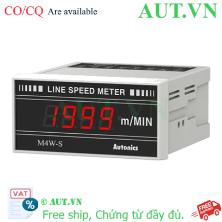 Ảnh của Đồng Hồ Đo Tốc Độ Autonics M4W-S-2 (0-10VAC, LED 1999) - Chính Hãng AUT VN