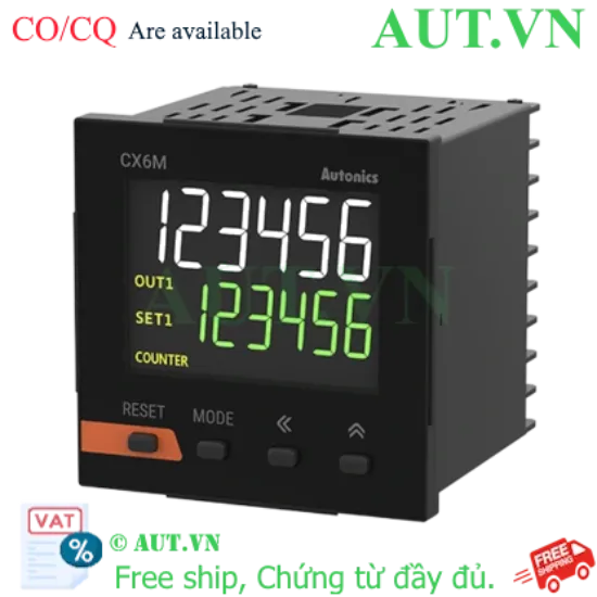 Ảnh của Bộ Đếm Đa Năng Autonics CX6M-2P4 - 6 Chữ Số, Nguồn 100-240VAC, Ngõ Ra 2 Relay/NPN | AUT VN