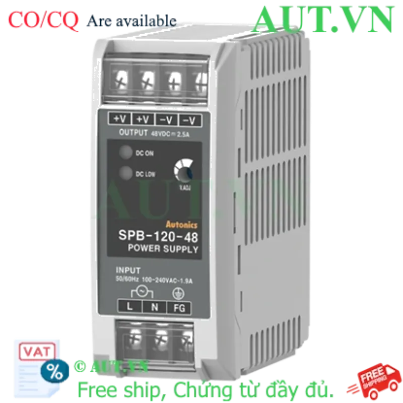 Ảnh của Bộ Nguồn Xung Autonics SPB-120-48 | 48VDC 120W | Thiết Kế Slim, Lắp DIN Rail