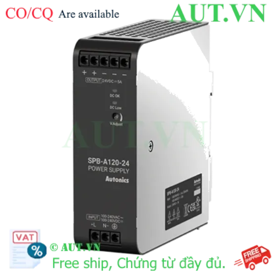 Ảnh của Bộ Nguồn Xung Autonics SPB-A120-12 | 12V 10A 120W, Slim, Lắp Ray DIN