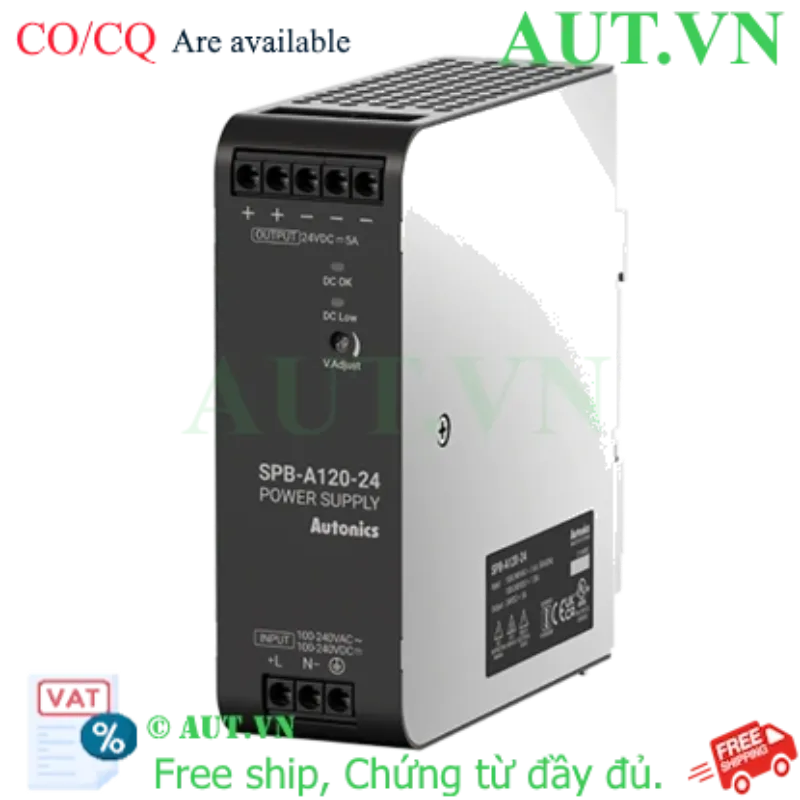 Ảnh của Bộ Nguồn Xung Autonics SPB-A120-12 | 12V 10A 120W, Slim, Lắp Ray DIN