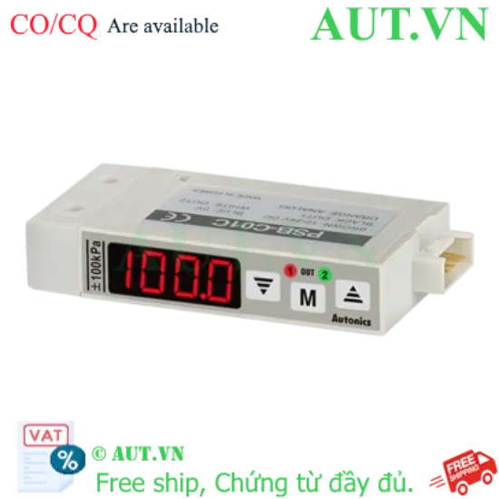 Ảnh của Cảm biến áp suất Autonics PSB-C01C-M5 | Đo -100~100kPa, Ngõ ra NPN & Analog, Ren M5 siêu nhỏ