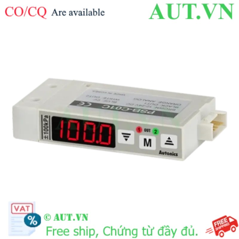 Ảnh của Cảm biến áp suất Autonics PSB-C01C-M5 | -100~100kPa, NPN & Analog, Ren M5 Siêu Nhỏ
