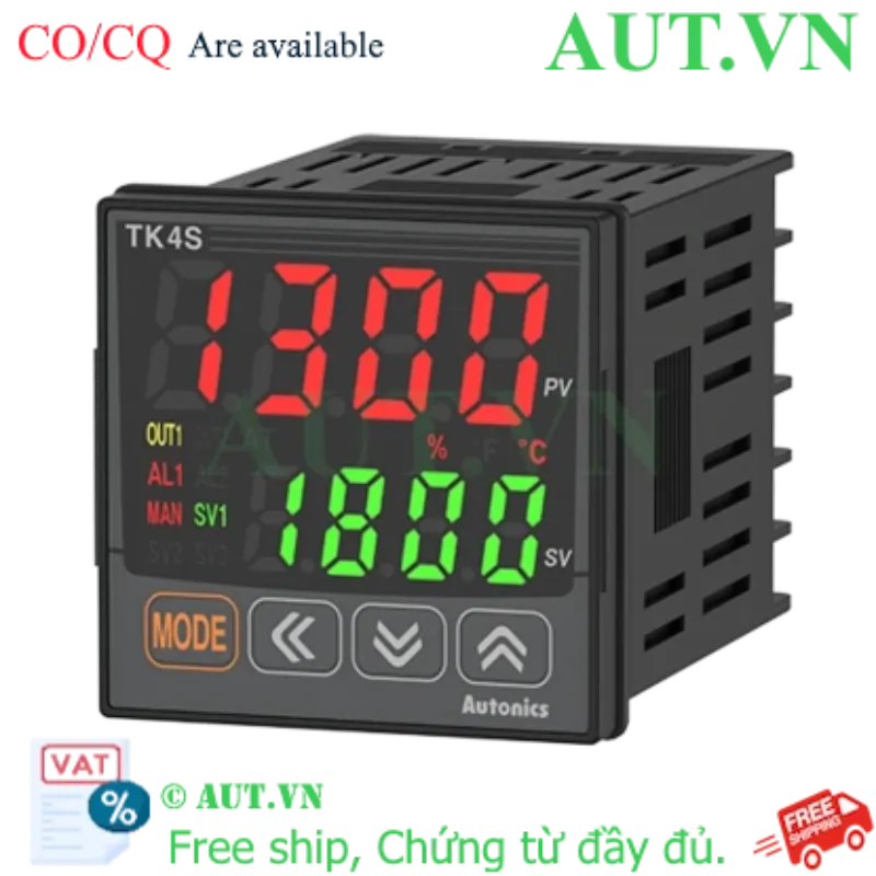 Ảnh của Đồng hồ nhiệt Autonics TK4S-22RR | PID Chính Xác, 2 Relay, Nguồn 24VAC/VDC - AUT VN