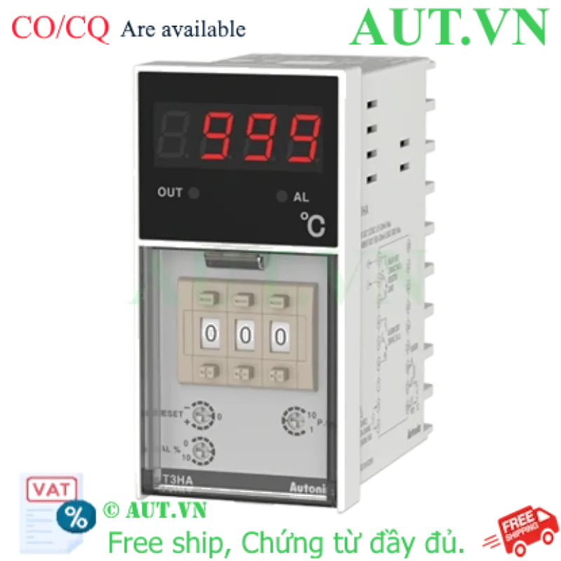 Ảnh của Đồng hồ nhiệt Autonics T3HA-B4RKAC-N | Điều khiển ON/OFF & P, Cảm biến Type K, Nguồn 100-240VAC