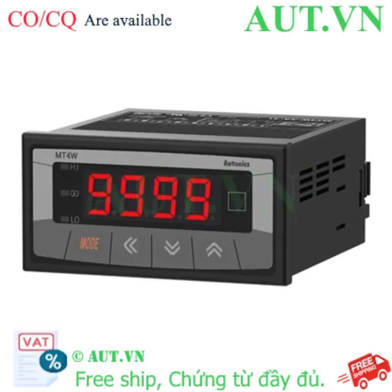Ảnh của Đồng hồ đo điện áp DC Autonics MT4W-DV-41 - LED 4 số, Ngõ ra Relay, 100-240VAC
