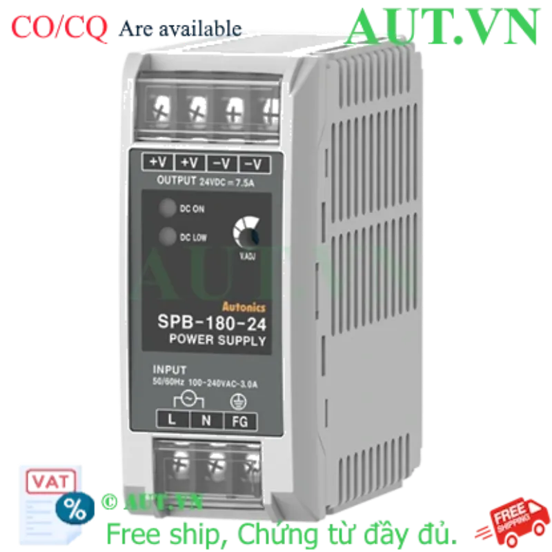 Ảnh của Bộ Nguồn Xung Autonics SPB-180-24 (24VDC, 7.5A, 180W, DIN Rail) - AUT VN