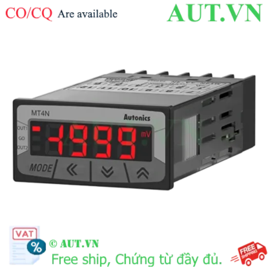 Ảnh của Đồng hồ đo điện áp DC Autonics MT4N-DV-43 | Hiển thị LED, IP65, Chuẩn DIN 48x24 | AUT VN